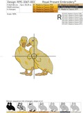Ducklings Embroidery design for machine - 4 sizes