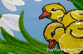 Ducklings with Snowdrops Machine Embroidery Design - 3 sizes
