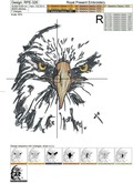 Eagle Head Machine Embroidery Design