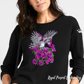 Eagle and roses Machine embroidery design - 2 sizes