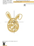 Easter Bunny Egg Machine Embroidery Design in 6 sizes