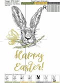 Easter Bunny Digital Embroidery Design - 5 sizes