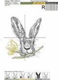 Easter Bunny Digital Embroidery Design - 5 sizes