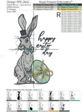 Easter Bunny in bow-tie - 3 sizes