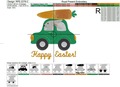 Easter Bunny with carrot Machine Embroidery Design - 2 sizes