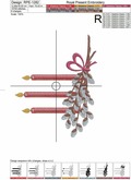 Easter Candles machine Embroidery Design