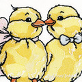 Easter Chickens with Bows Machine Embroidery Design - 3 sizes