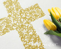 Easter Cross machine embroidery design - 3 sizes