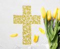 Easter Cross machine embroidery design - 3 sizes