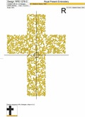 Easter Cross machine embroidery design - 3 sizes