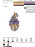 Easter Cupcake with Butterfly - 2 sizes