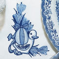 Easter Duck Delft Blue Machine Embroidery Design - 2 sizes
