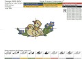 Easter Ducklings with Flowers Machine Embroidery Design - 3 sizes