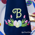 Easter​ Eggs Frame with tulips embroidery design - 4 sizes