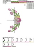 Easter​ Eggs with Tulips Machine embroidery design - 4 sizes