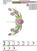 Easter​ Eggs with Tulips Machine embroidery design - 4 sizes