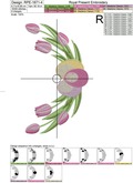 Easter​ Eggs with Tulips Machine embroidery design - 4 sizes