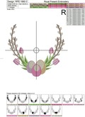 Easter​ Frame with eggs and tulips embroidery design - 5 sizes