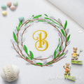 Easter Willow Frame Machine Embroidery Design - 5 sizes