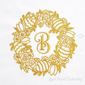 Easter Wreath machine embroidery design - 5 sizes