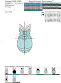 Easter egg with Bunny Machine Embroidery Design - 3 sizes