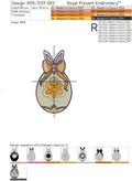 Easter egg with flower Machine Embroidery Design - 3 sizes