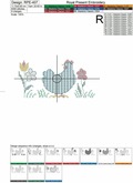 Easter Hens Cross-stitch Machine Embroidery Designs set