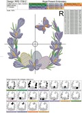 Easter wreath with crocuses Machine Embroidery Design - 4 sizes