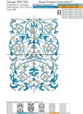 Eastern border Machine Embroidery Design - 3 sizes