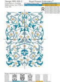 Eastern border Machine Embroidery Design - 3 sizes