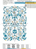 Eastern border Machine Embroidery Design - 3 sizes