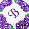 Eggplant Frame Machine embroidery design  - 4 sizes