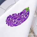 Eggplant Free Machine embroidery design - 3 sizes