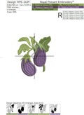 Eggplant Machine Embroidery Design