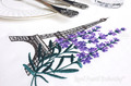 Eiffel Tower with Lavender - 8 sizes