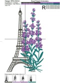 Eiffel Tower with Lavender - 8 sizes