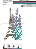 Eiffel Tower with Lavender - 8 sizes