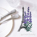 Eiffel Tower with Lavender - 8 sizes