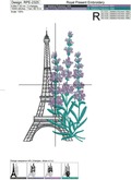 Eiffel Tower with Lavender - 8 sizes