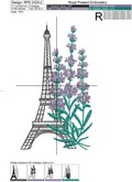 Eiffel Tower with Lavender - 8 sizes