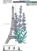 Eiffel Tower with Lavender - 8 sizes