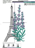 Eiffel Tower with Lavender - 8 sizes