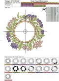 Elderberry wreath Machine Embroidery Design - 2 sizes