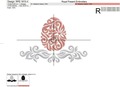 Elegant Easter egg Embroidery Design - 4 sizes