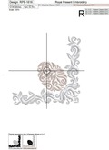 Elegant corner with Easter egg Embroidery Design - 4 sizes