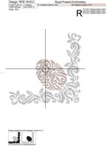 Elegant corner with Easter egg Embroidery Design - 4 sizes