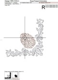 Elegant corner with Easter egg Embroidery Design - 4 sizes