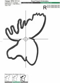 Elk Head Applique machine embroidery design - 3 sizes