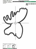 Elk Head Applique machine embroidery design - 3 sizes