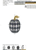 Elongated Checkered Pumpkin - 4 sizes